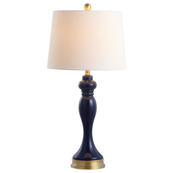 Safavieh Cayson Table Lamp With USB Port Navy/Gold