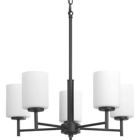 Progress Lighting 5-100W Medium Chandelier, Black