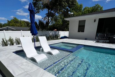Example of a minimalist pool design in Orlando