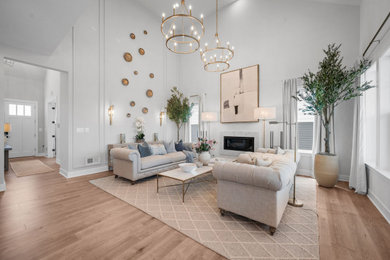 Inspiration for a transitional living room remodel in Baltimore