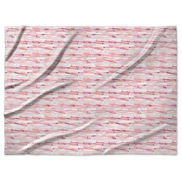 "Bars Pink" Sherpa Blanket 80"x60"