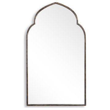 38" Transitional Bronze Arched Mirror