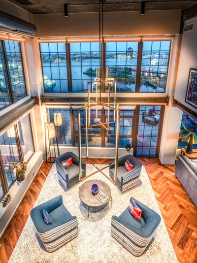 Transitional Living Room by B. Chic Interiors