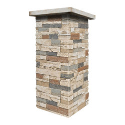 C135-DURANGO STACKED STONE VENEER COLUMN WRAP (CAPS SOLD SEPARATELY) - Wall Panels