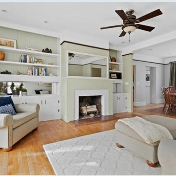 antique colonial staged to sell using only home owner materials