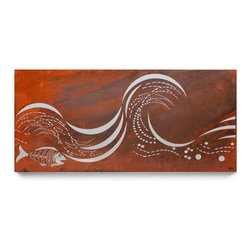 Surf Wave Wall Art - Metal Wall Art