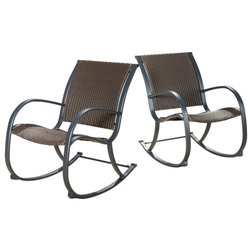 Tropical Outdoor Rocking Chairs by GDFStudio