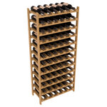 Wine Racks America - 72-Bottle Stackable Wine Rack, Ponderosa Pine, Oak/Satin Finish - Four kits of wine racks for sale prices less than three of our18 bottle Stackables! This rack gives you the ability to store 6 full cases of wine in one spot. Strong wooden dowels allow you to add more units as you need them. These DIY wine racks are perfect for young collections and expert connoisseurs.