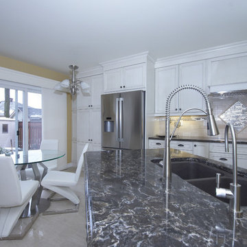 Transitional White Kitchen Renovation
