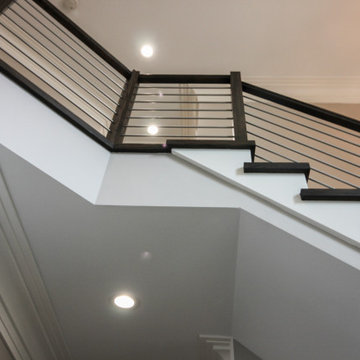 Project #72 | Modern Staircase with Horizontal Steel Rod Railing