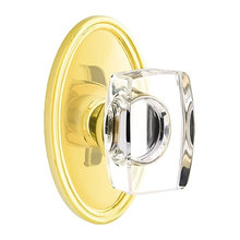 gold clear door knob