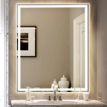 Pax Anti-Fog Front/Back-lit Bathroom Vanity Mirror, Touch Control, Height: 40"