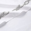 Croscill Signature Hem Sateen Weave 300TC Cotton Sheet Set, Gray, Queen