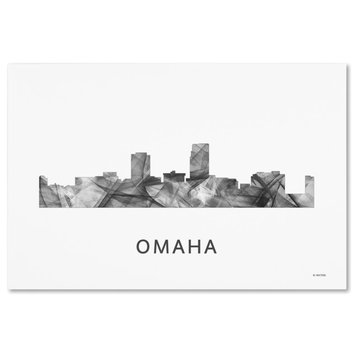 Marlene Watson 'Omaha Nebraska Skyline' Canvas Art, 24x16