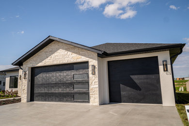 Inspiration for a garage remodel in Omaha