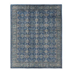 Gaston Hand Knotted Rug in Blue - Area Rugs
