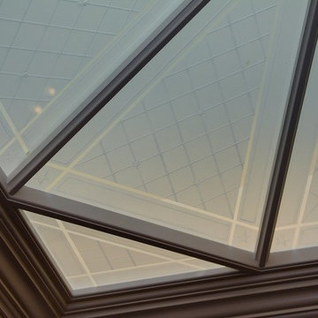 Upstairs Ceiling Etched Glass Skylight Detail