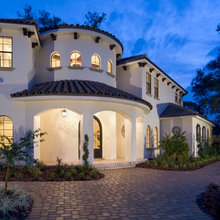 white stucco homes