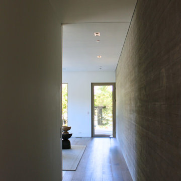 Concrete Hallway to Media Room
