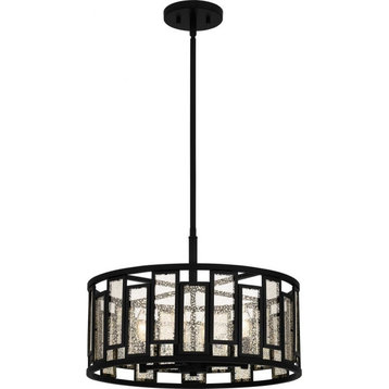 4 Light Pendant In Mid-Century Style-13.25 Inches Tall and 18.25 Inches Wide