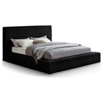 Meridian Furniture - Dexter Upholstered Bed, Black, Full, Corduroy Fabric - When a bedroom rehab is on your "to do" list, this Dexter black corduroy fabric full bed is a great jumping-off point. Designed to give your bedroom a fresh new face fast, this full size bed is upholstered in soft black furry textured corduroy fabric in a homage of sorts to the timelessly iconic material that's part of your coziest fall wardrobe. The contemporary design of the bed features channel tufting for textural appeal, and the high headboard adds a dramatic vibe whether in the master suite or guest bedroom.