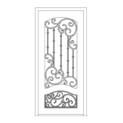Valencia Wrought Iron Door Design - Front Doors