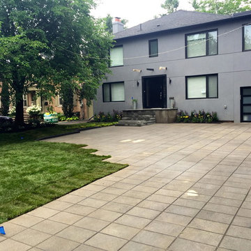 Front & Back Yard Project: Fibreglass Pool, driveway, interlocking, landscaping