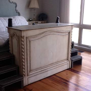 Traditional end of bed furniture with hidden TV inside