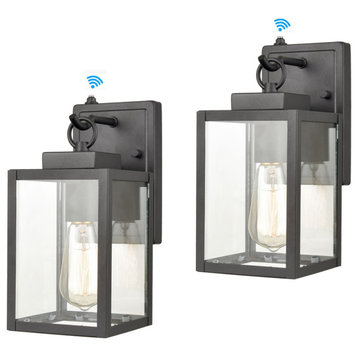 Exterior Wall Mount Lighting Dusk to Dawn Outdoor Sconces, Set of 2