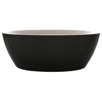 Aquatica Sensuality Mini Freestanding Solid Surface Bathtub, Black/White