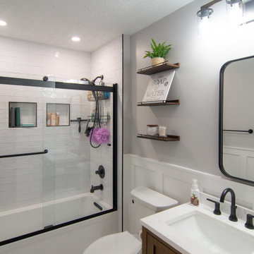 Traditional Style Master Bath With Walk-In Shower & Stand Alone Tub