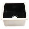 Eden Matte Black Fireclay 18" Single Bowl Undermount Kitchen Sink