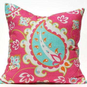 Paisley Pillow, Pink