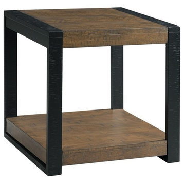 Picket House Furnishings Enrico Square End Table in Walnut