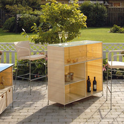 Avantgarde - Pluto bar, Pluto bar stool and Titan desk - Outdoor Pub And Bistro Sets