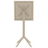 Sky Square Folding Bar Table 24 inch Taupe