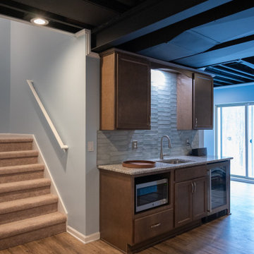 Finished Basement with Wet Bar and Half Bath in Commerce Twp, MI