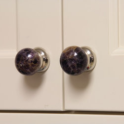 Cabinet Knob - Amethyst Mushroom Design - Cabinet And Drawer Knobs