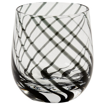 14oz Marbella Rocks Black Old Fashioned glass, Set of 4