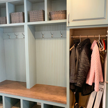 Open Concept Remodel in Rock Island With Walls Removed and a Custom Entry Bench