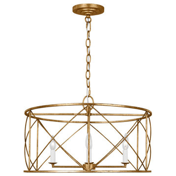 Beatrix 4-Light Indoor Large Lantern Pendant, Antique Gild Gold