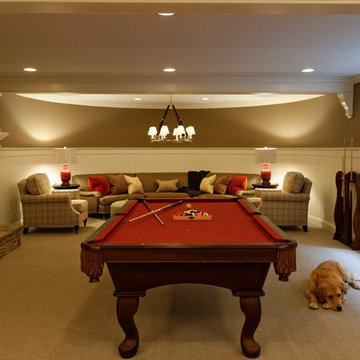 Equestrian-Themed Lower Level Recreational Room