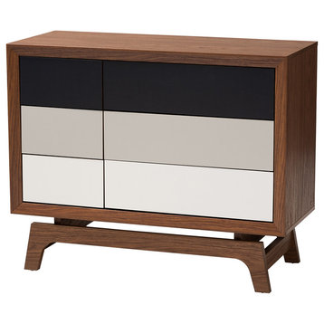 Tabitha Mid-Century Modern Multicolor Wood 6-Drawer Chest