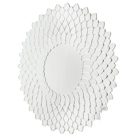 Michael Amini Montreal Round Sunburst Wall Mirror