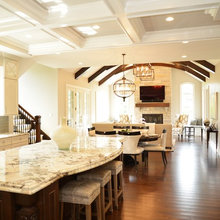 Faux beams great room