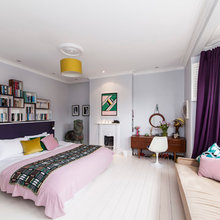 Books above bed
