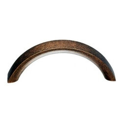 Top Knobs Nouveau Collection Cresent Pull 3" Antique Copper M1735 - Cabinet And Drawer Handle Pulls