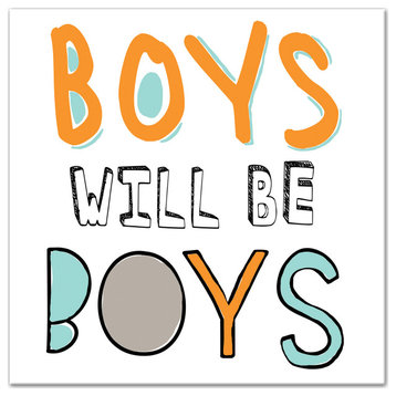 Boys Will Be Boys 12x12 Canvas Wall Art