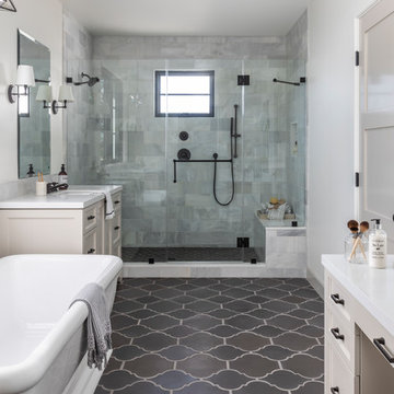 Moroccan Spanish Influenced California Master Bath