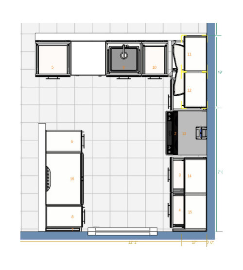 Finalizing Ikea kitchen layout